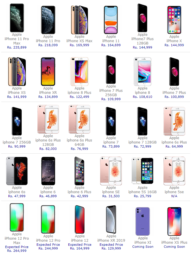 Apple iphone Prices 2020